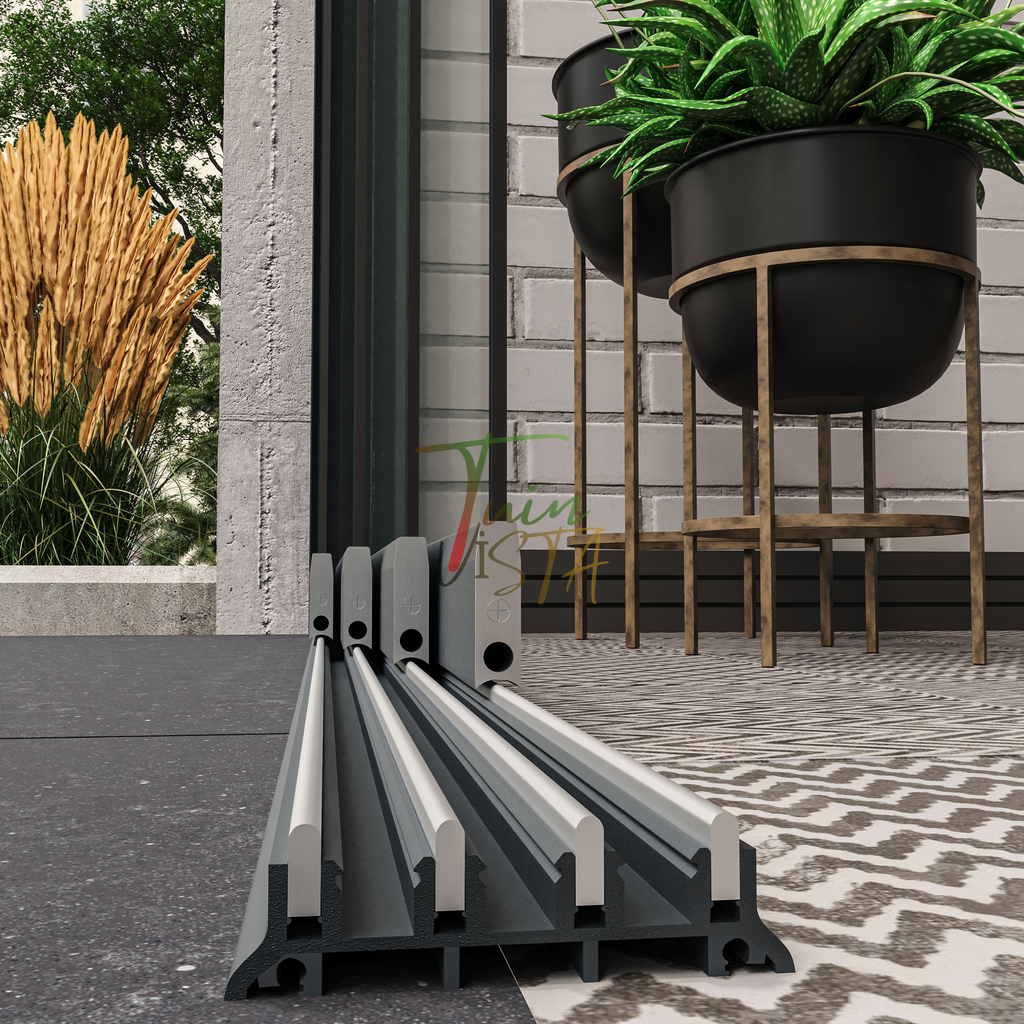 4-Rail Glazen Schuifwand tot 405 cm