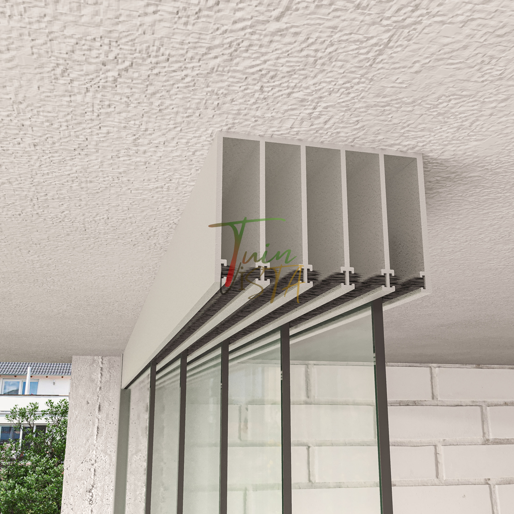 5-Rail Glazen Schuifwand tot 505 cm