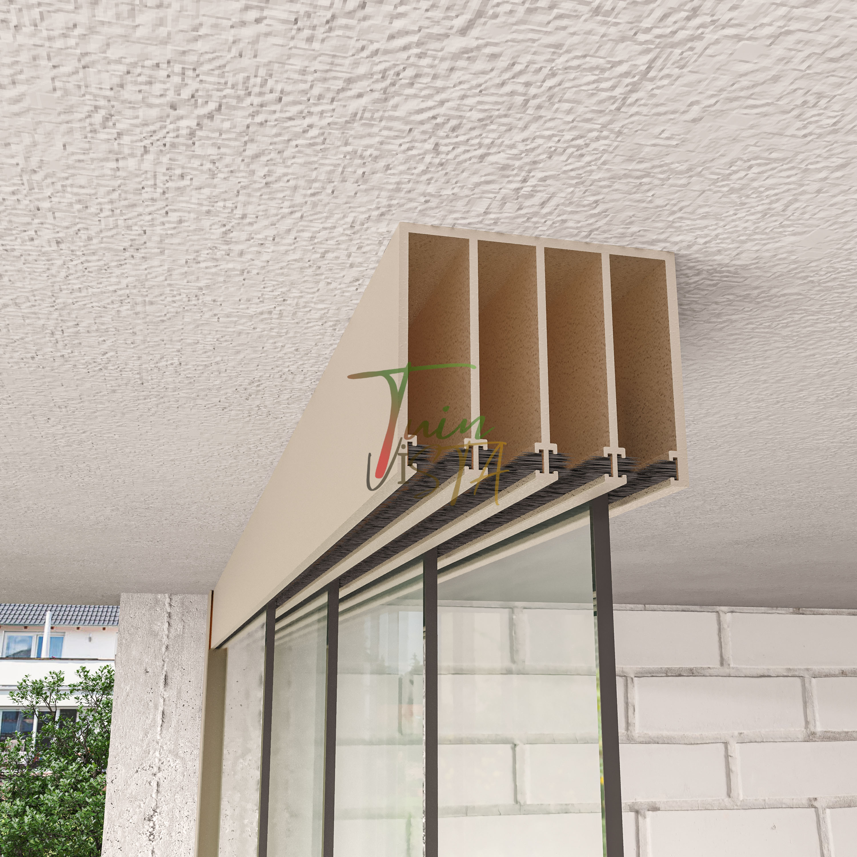 4-Rail Glazen Schuifwand tot 405 cm