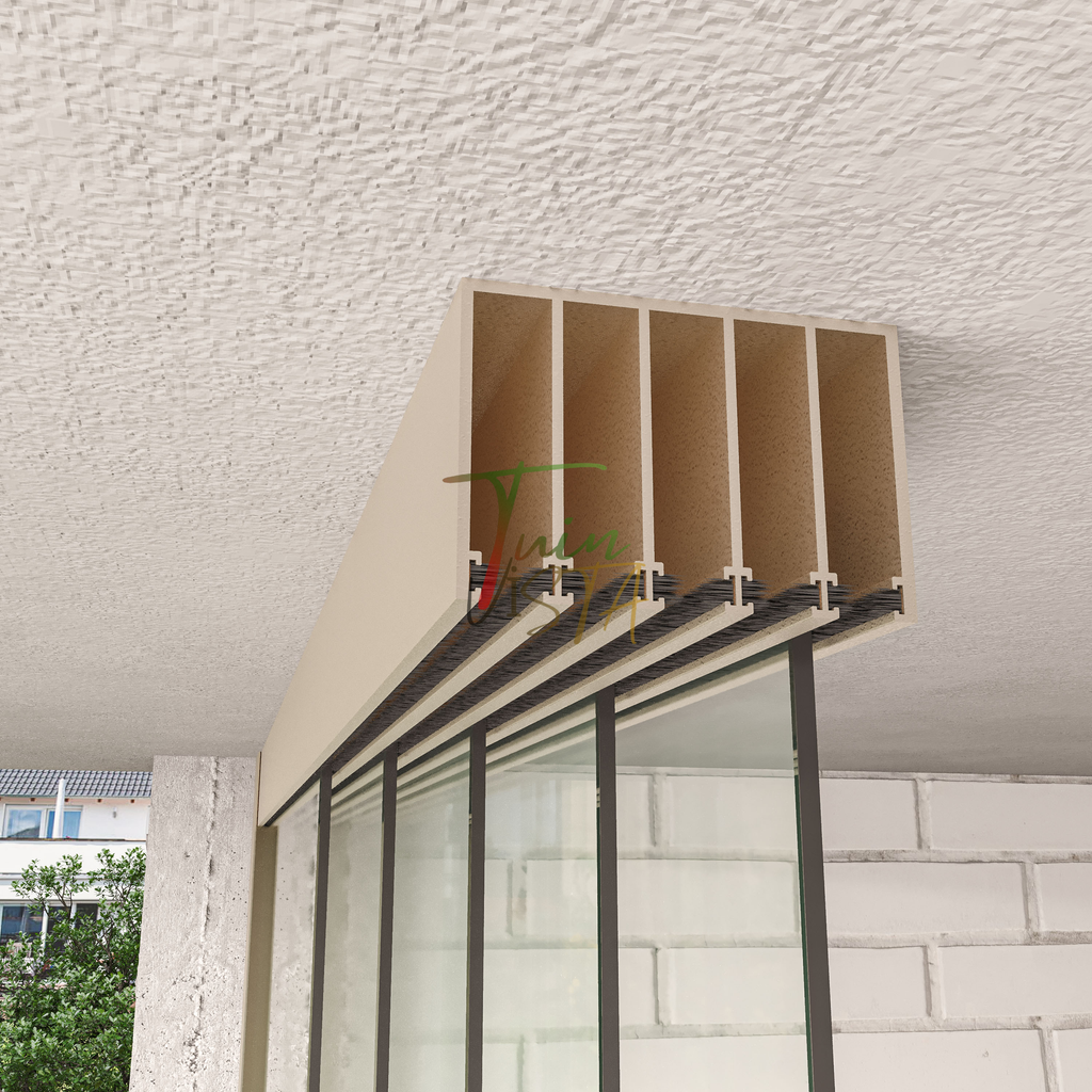 5-Rail Glazen Schuifwand tot 505 cm