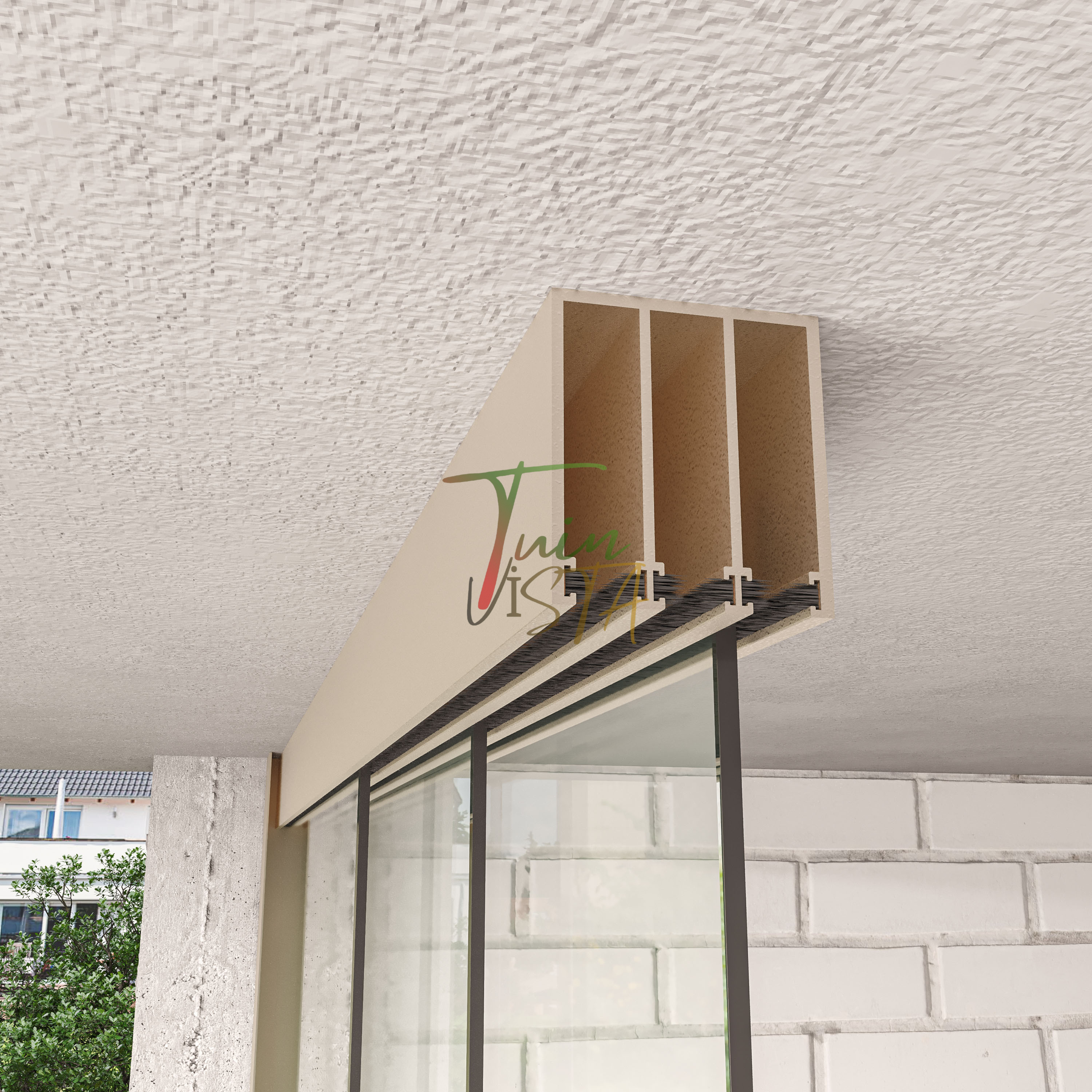 3-Rail Glazen Schuifwand tot 305 cm