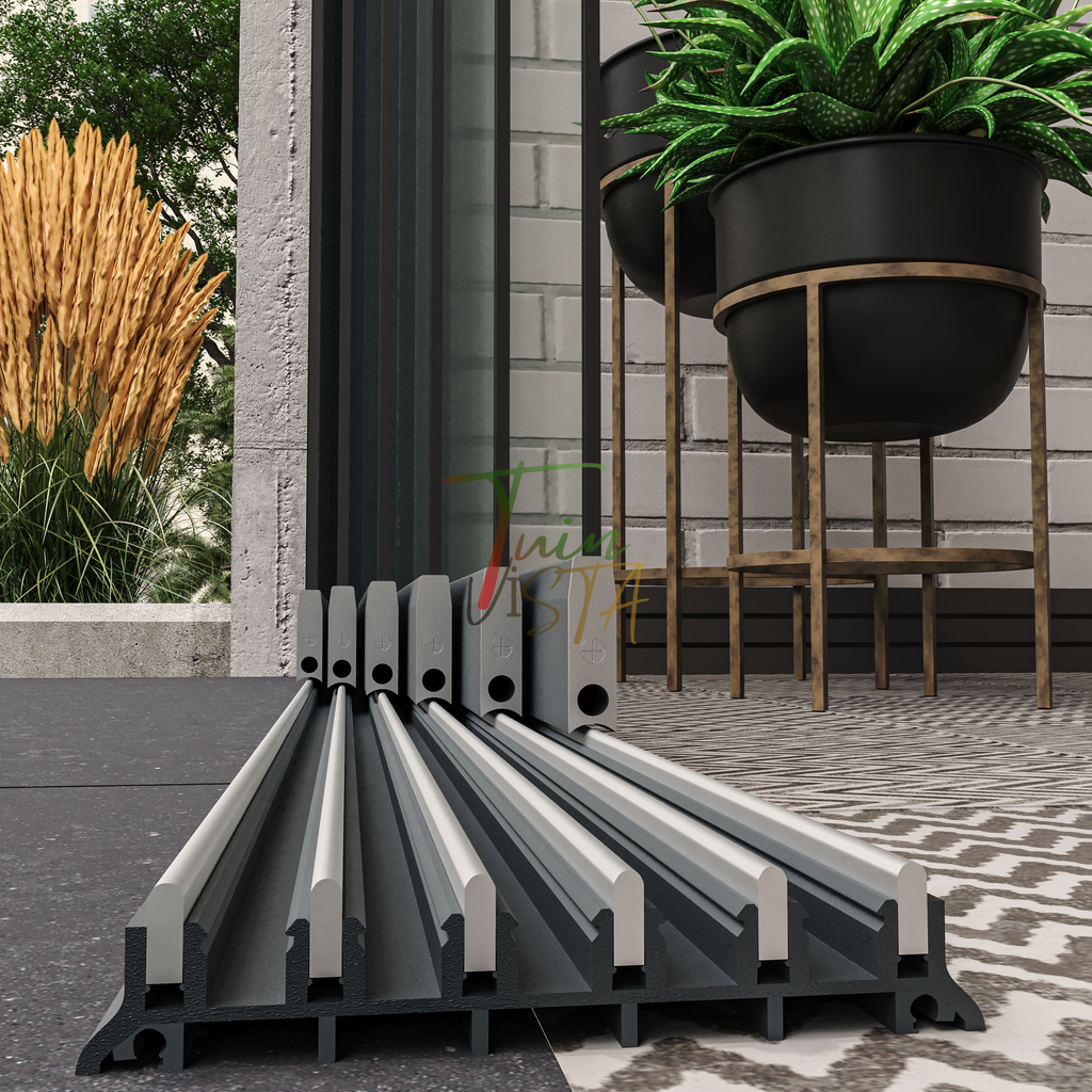 6-Rail Glazen Schuifwand tot 605 cm