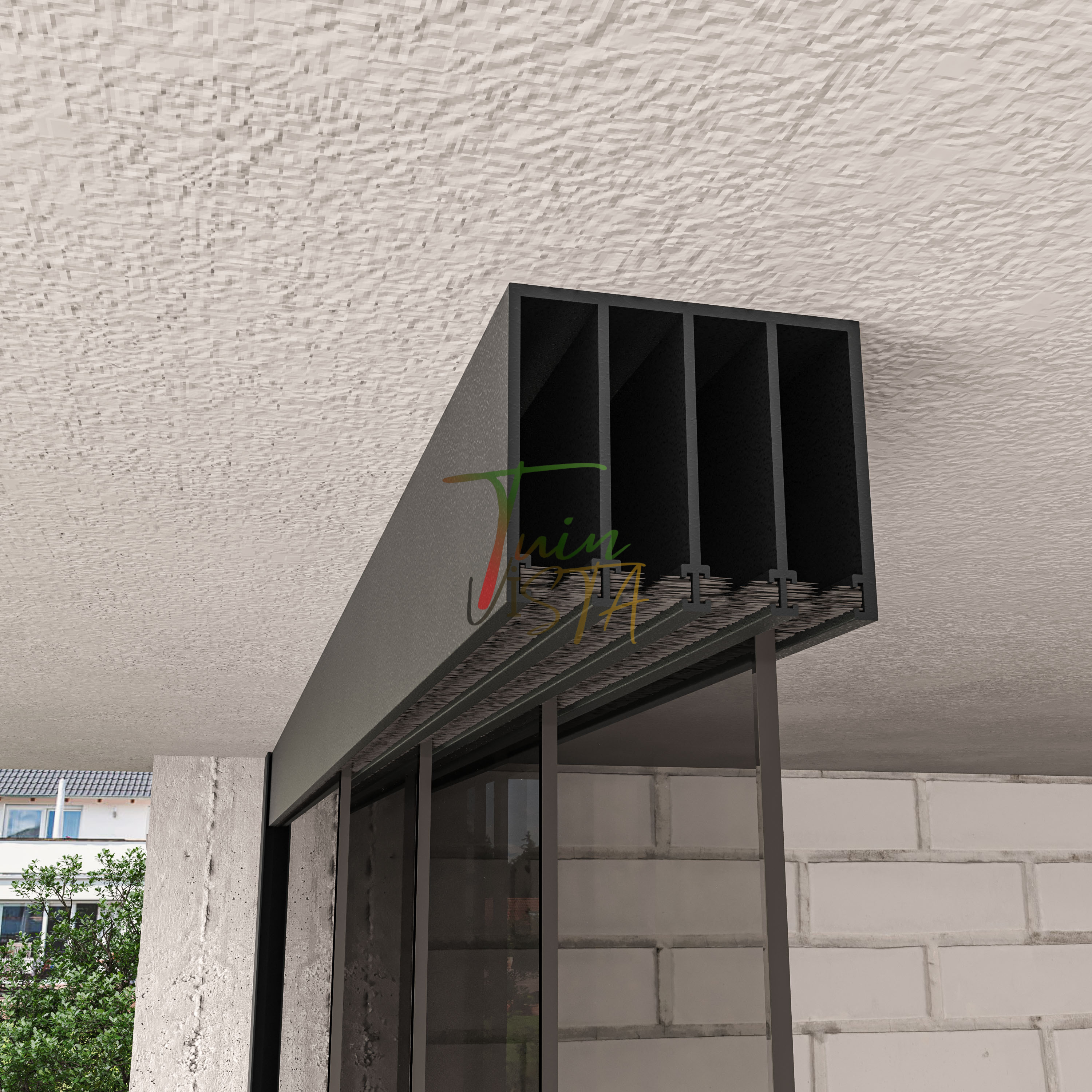 4-Rail Glazen Schuifwand tot 405 cm